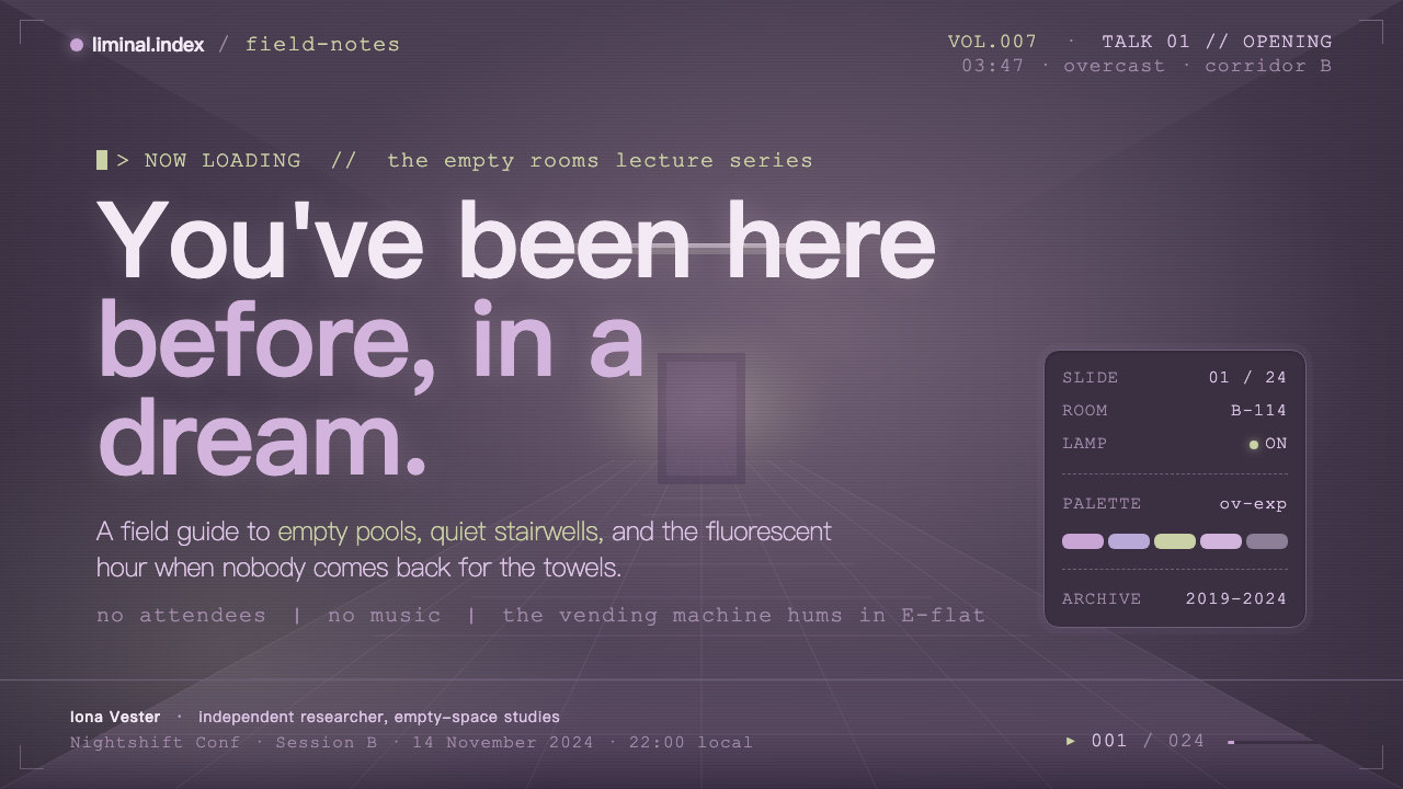 Dreamcore Liminal design style applied to a Slide · cover