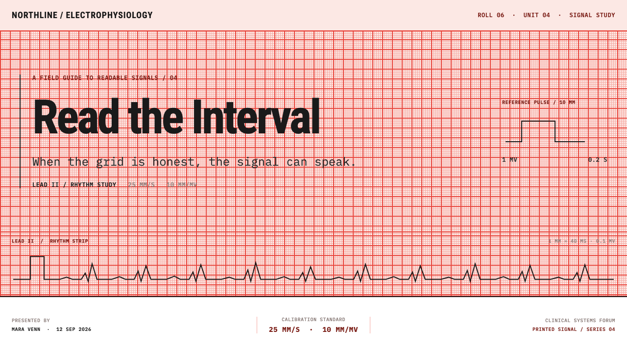 ECG Strip Paper design style applied to a Slide · cover