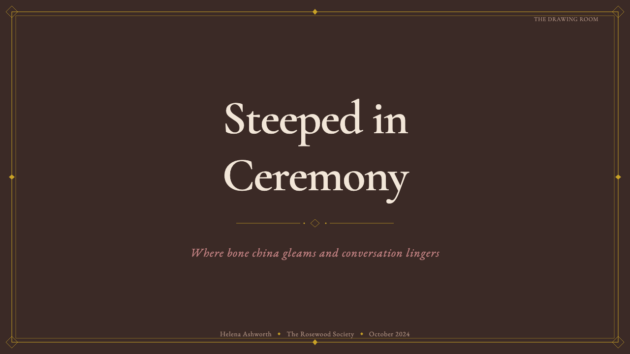 English Afternoon Tea design style applied to a Slide · cover