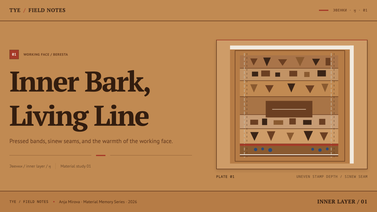 Evenki Birch Bark design style applied to a Slide · cover