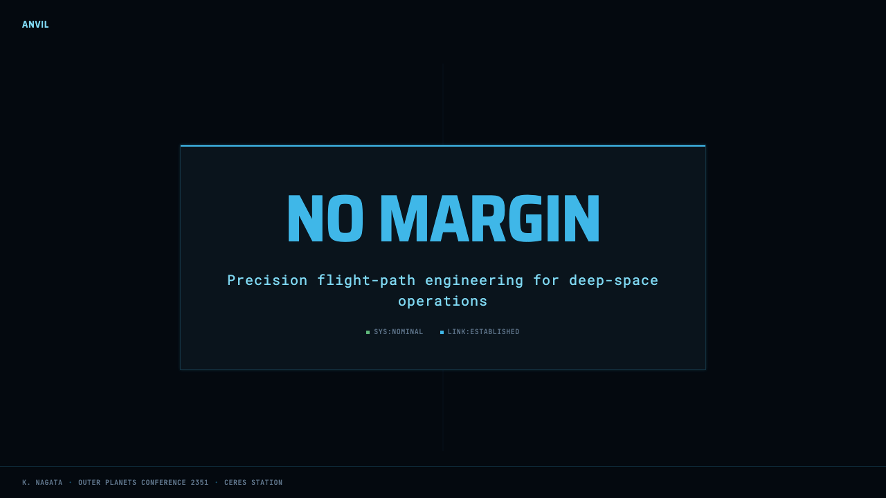 The Expanse Belter UI 设计风格用在幻灯片 · 封面上