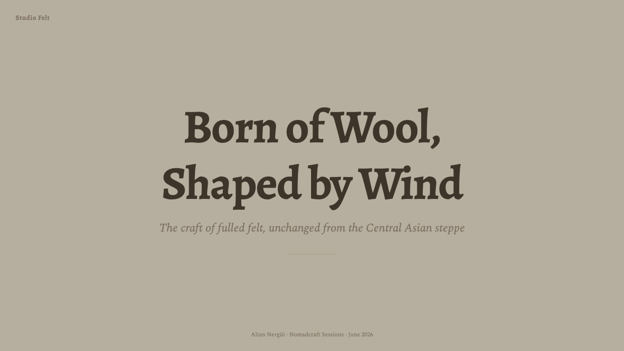 Wool Felting 设计风格用在幻灯片 · 封面上
