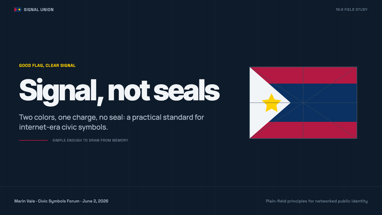 Vexillology Flag Design design style applied to a Slide · cover