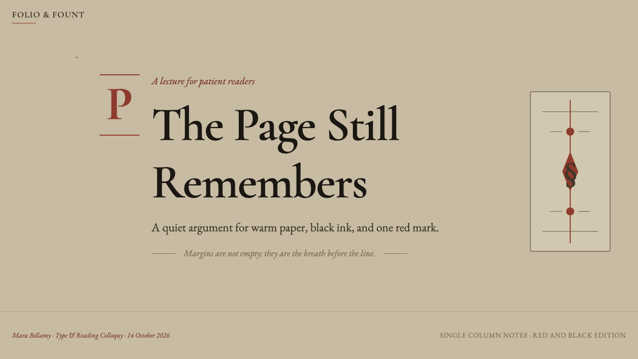 Garamond Old-Style French Serif design style applied to a Slide · cover