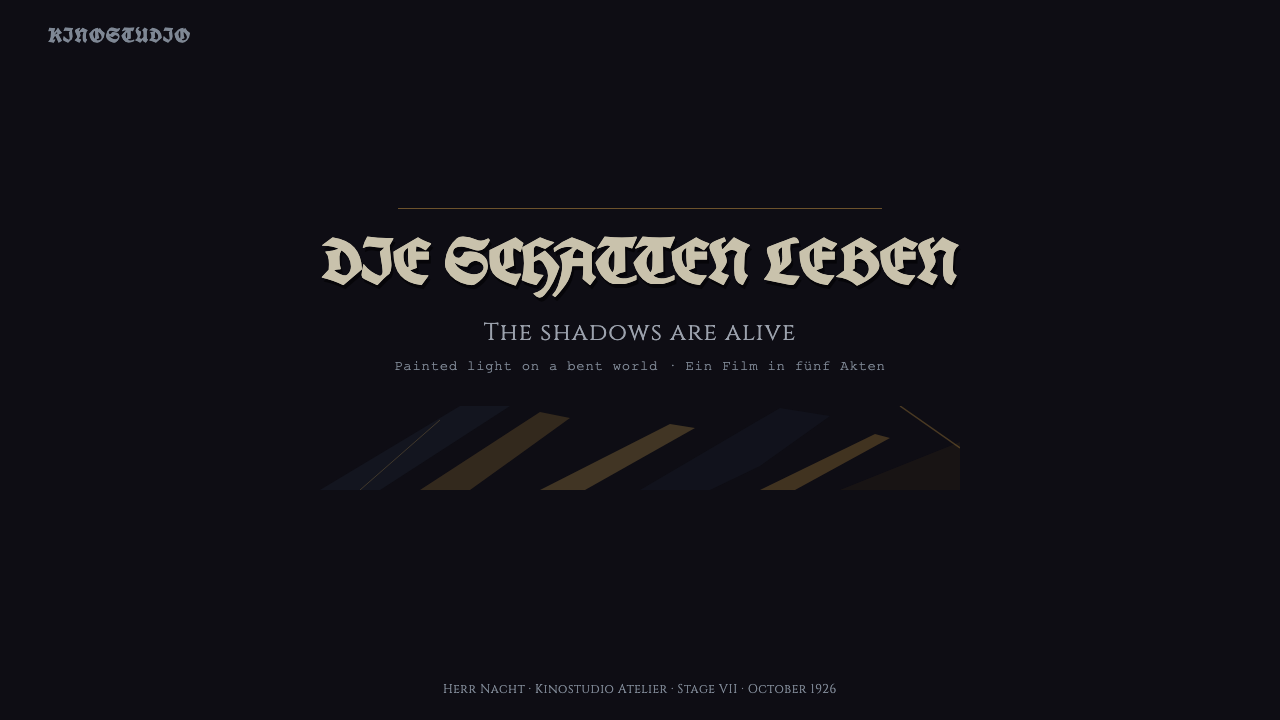 German Expressionist Cinema 设计风格用在幻灯片 · 封面上