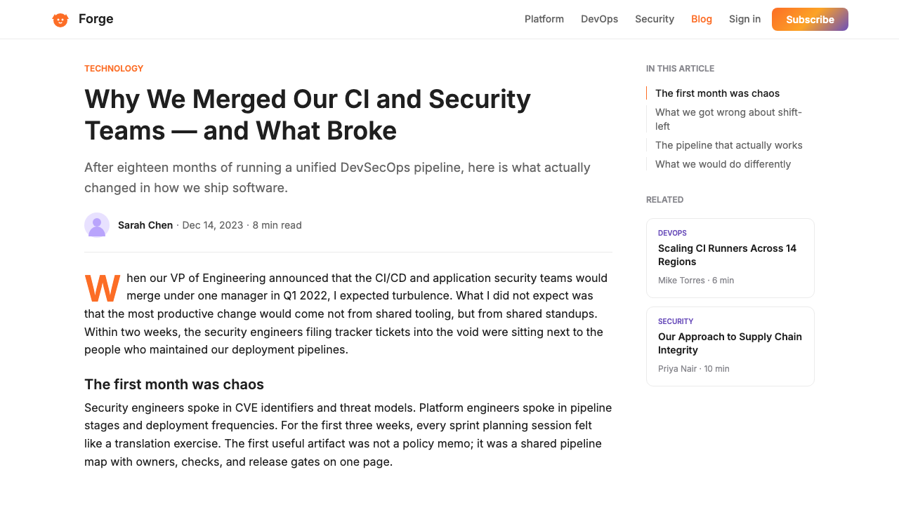 GitLab 2023 设计风格用在文章页上
