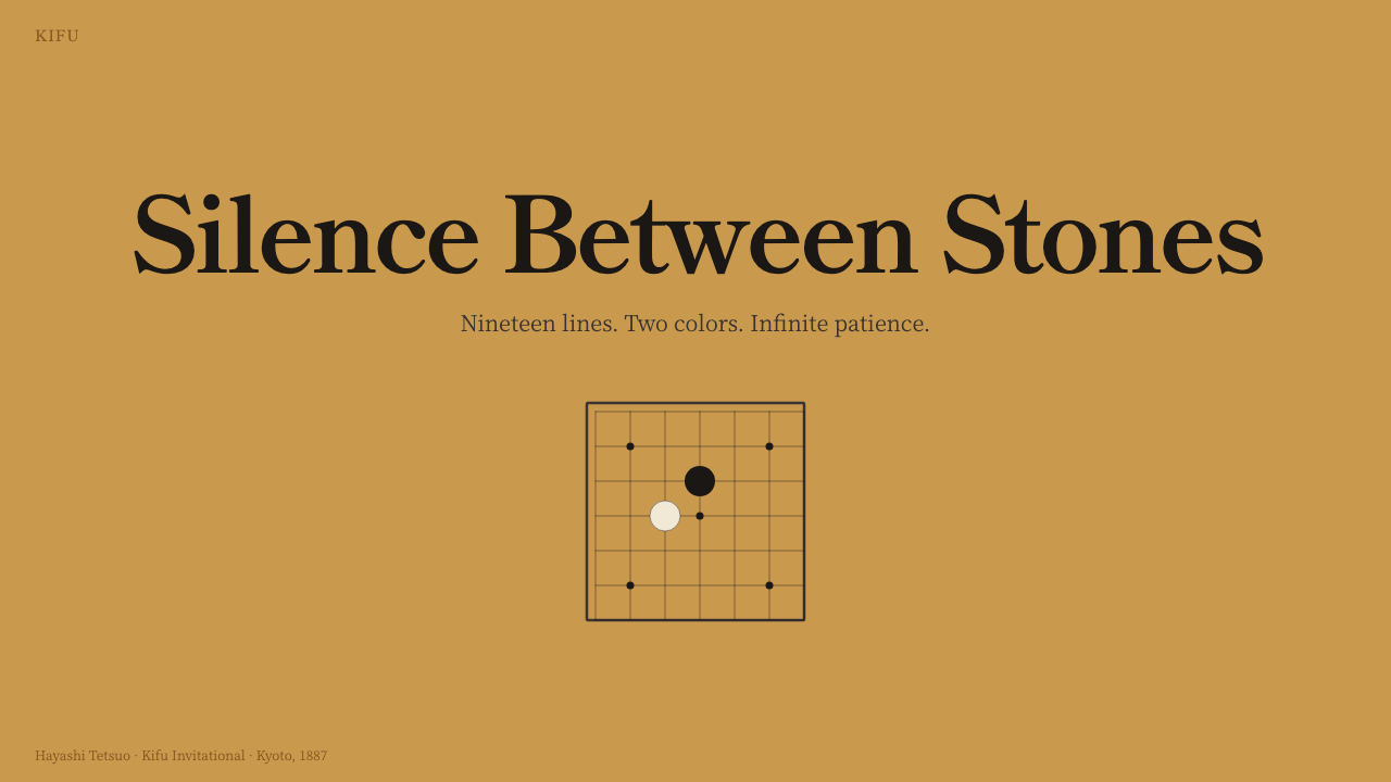 Go / Baduk 设计风格用在幻灯片 · 封面上