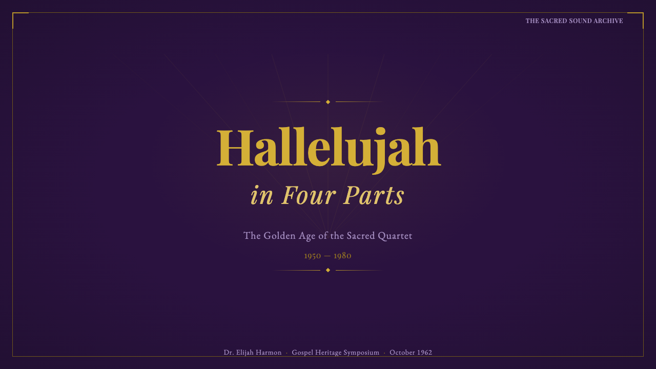 Gospel Quartet design style applied to a Slide · cover