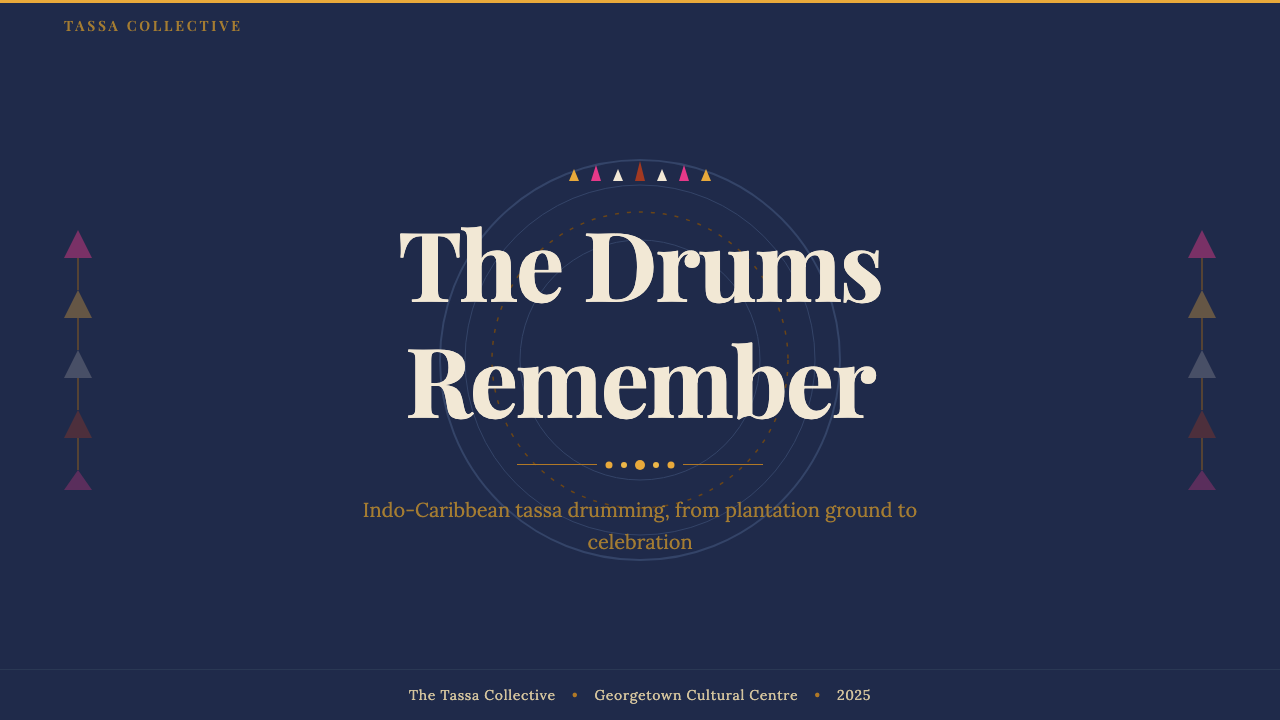Guyanese Tassa Drum design style applied to a Slide · cover