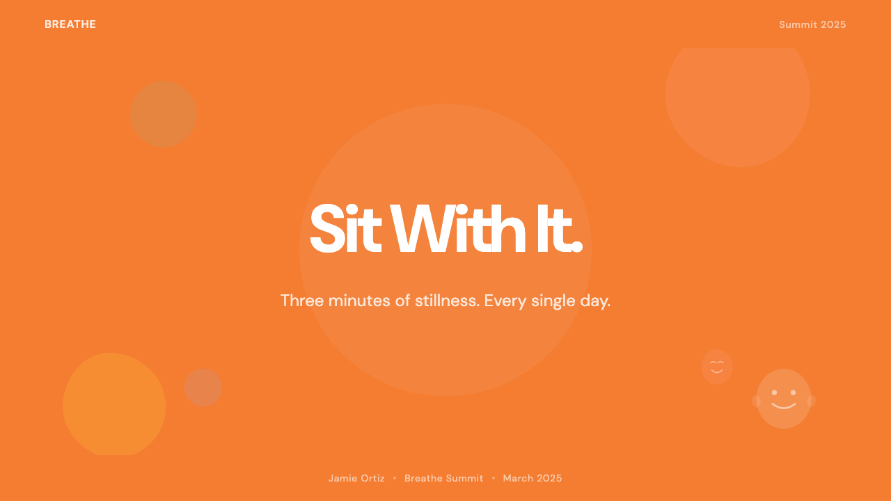 Headspace Orange Meditation design style applied to a Slide · cover