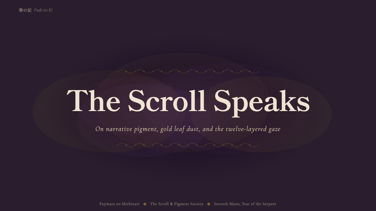 Heian Genji Scroll design style applied to a Slide · cover