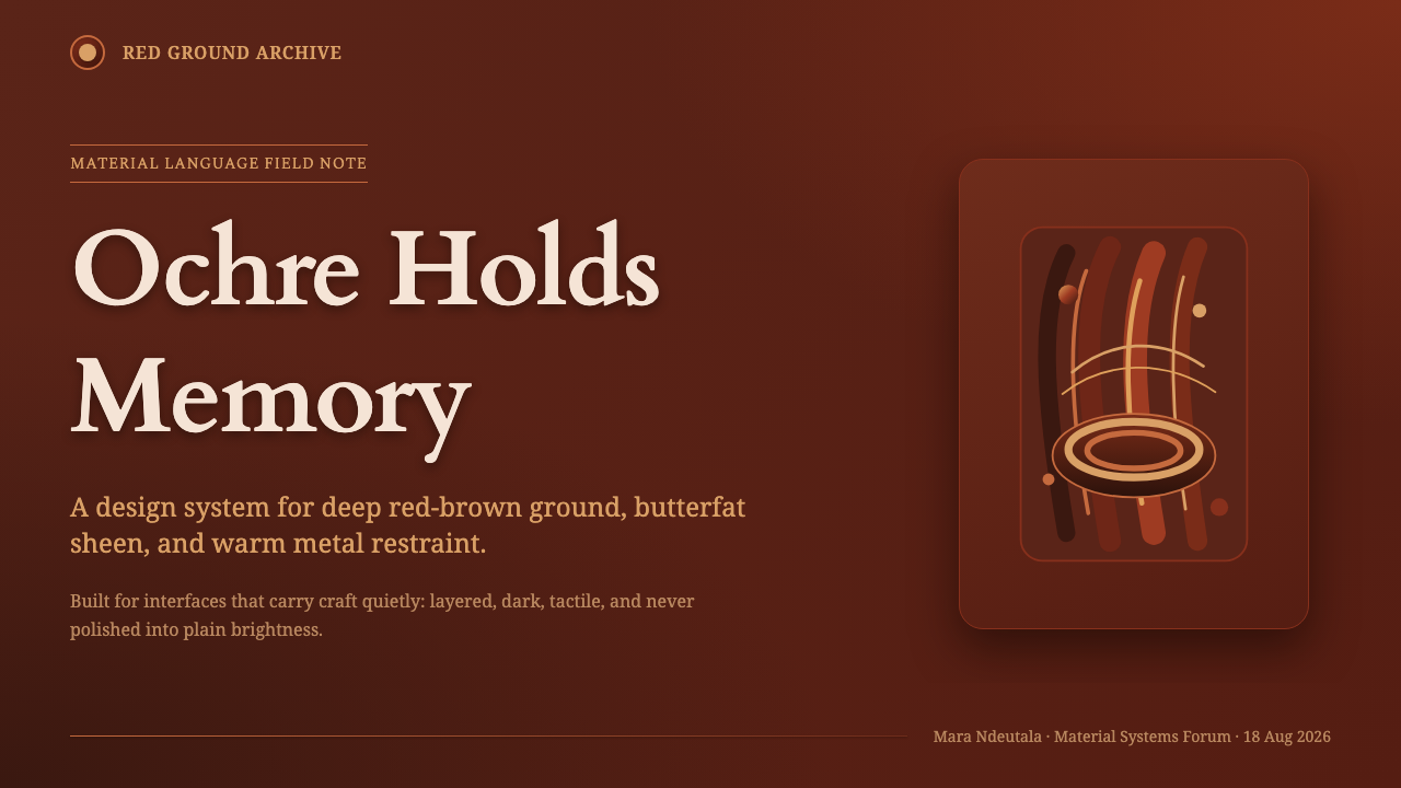 Himba Otjize Ochre Namibia design style applied to a Slide · cover
