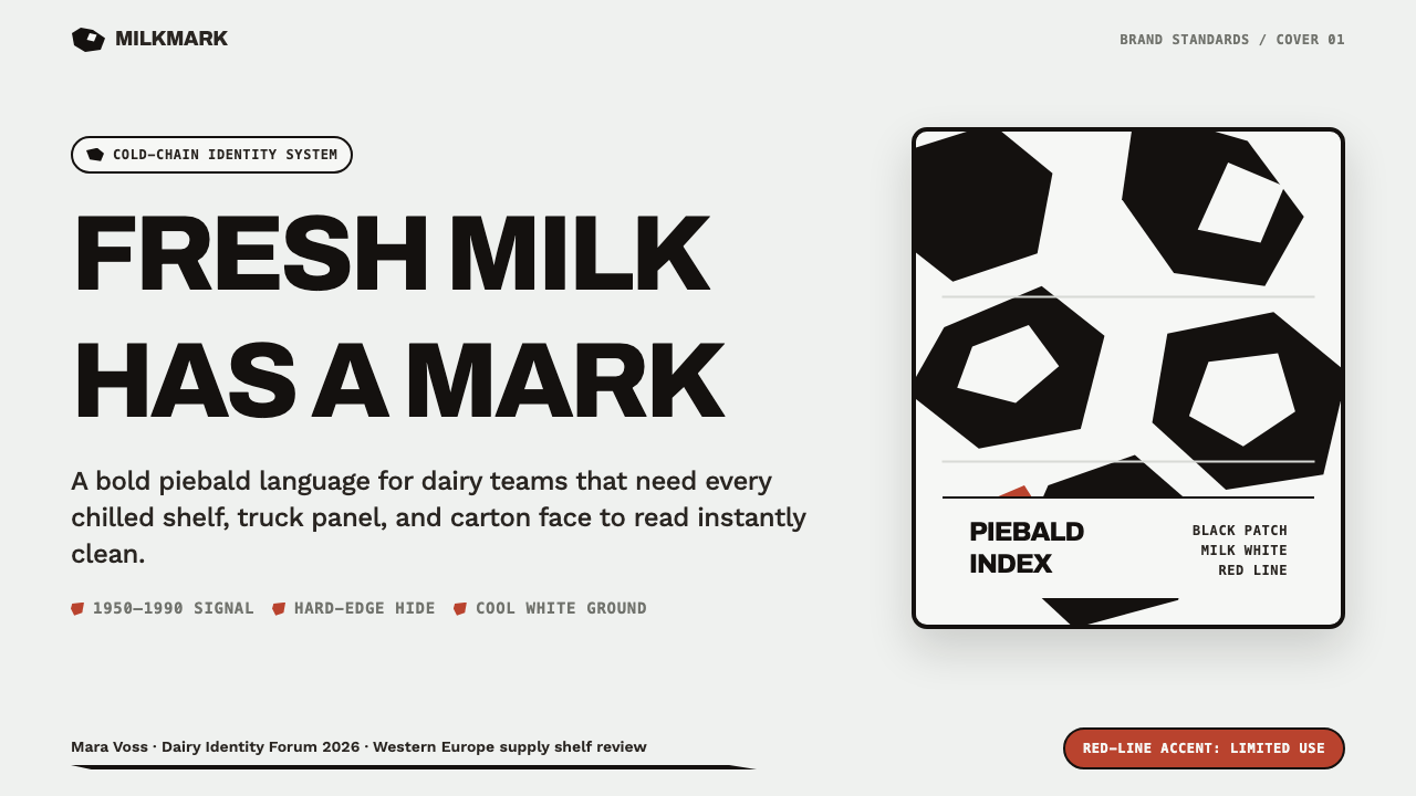 Holstein Friesian Dairy design style applied to a Slide · cover