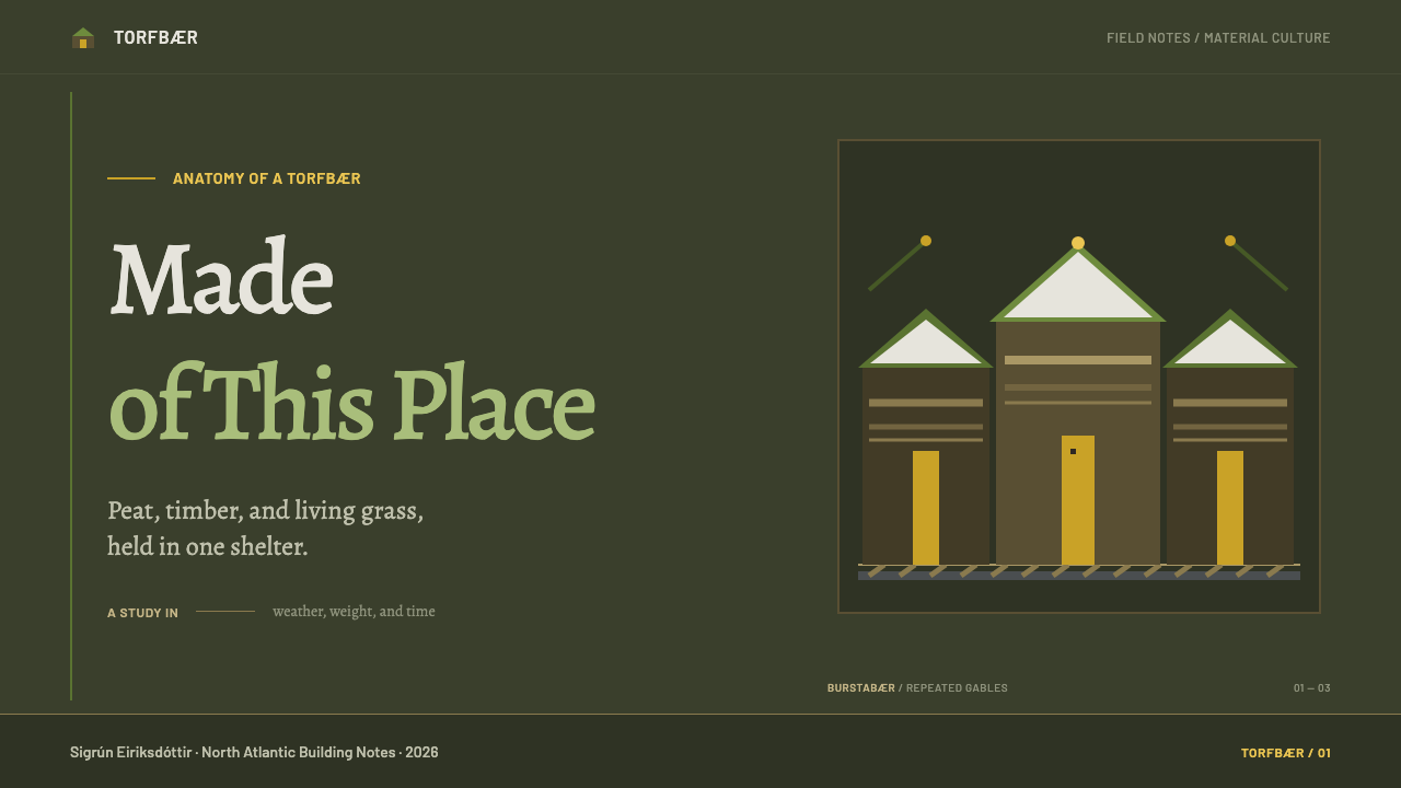 Icelandic Turf House design style applied to a Slide · cover