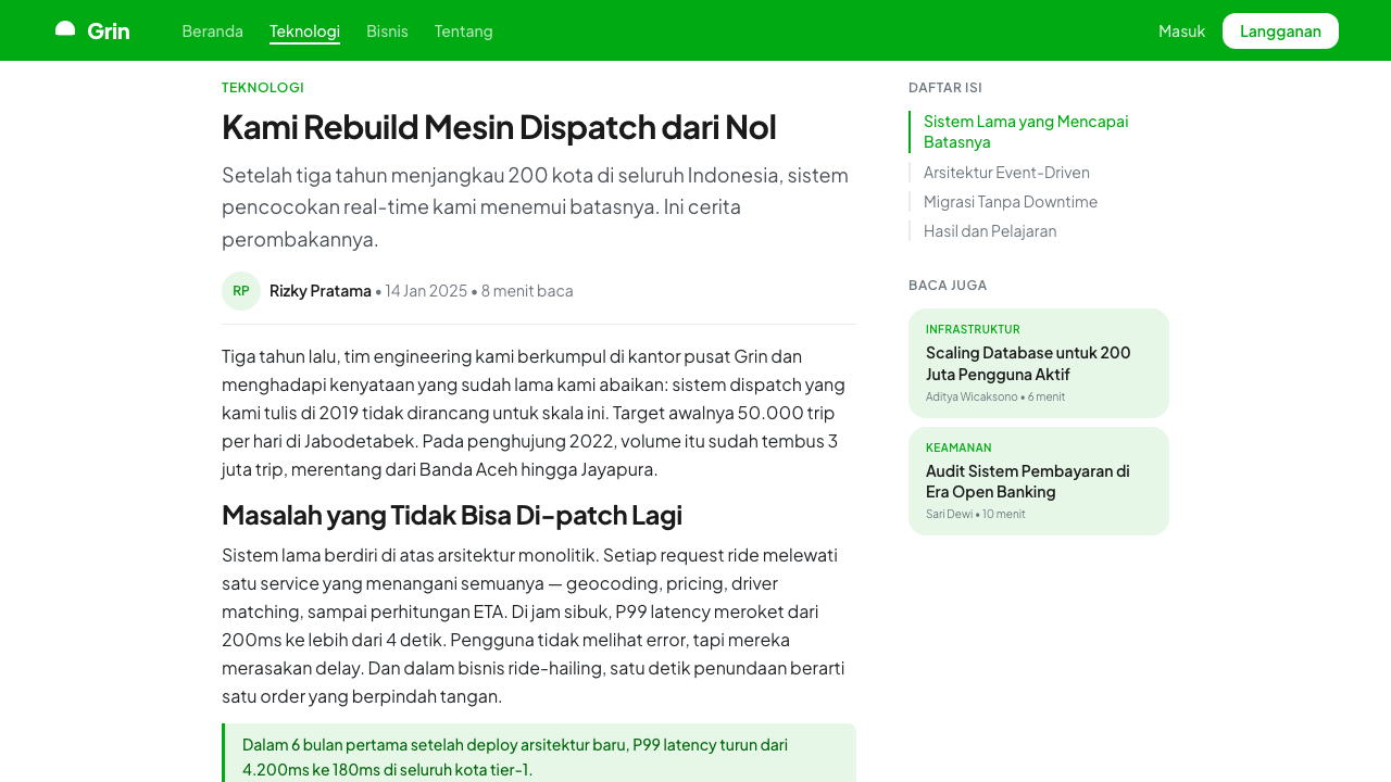 Gojek Superapp 设计风格用在文章页上