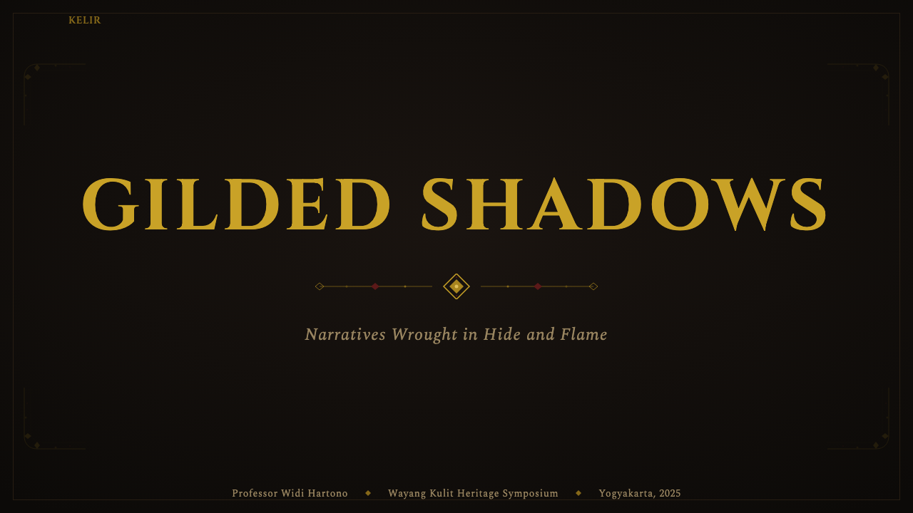 Wayang Kulit Shadow design style applied to a Slide · cover