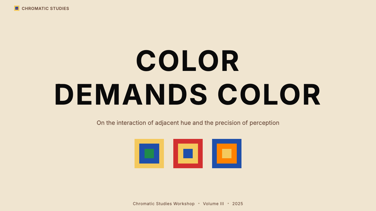 Josef Albers — Homage to the Square 设计风格用在幻灯片 · 封面上