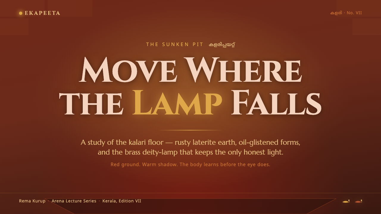 Kalaripayattu Kalari Arena 设计风格用在幻灯片 · 封面上
