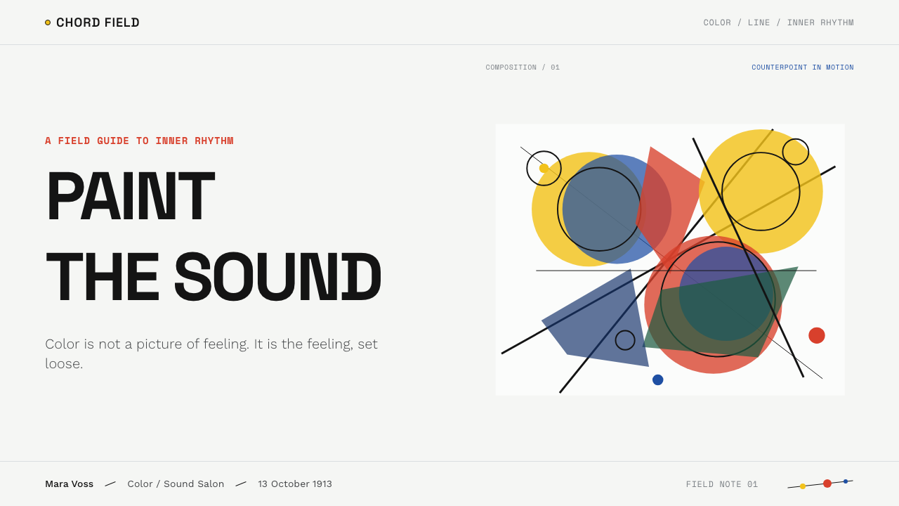 Kandinsky Composition (1913) design style applied to a Slide · cover