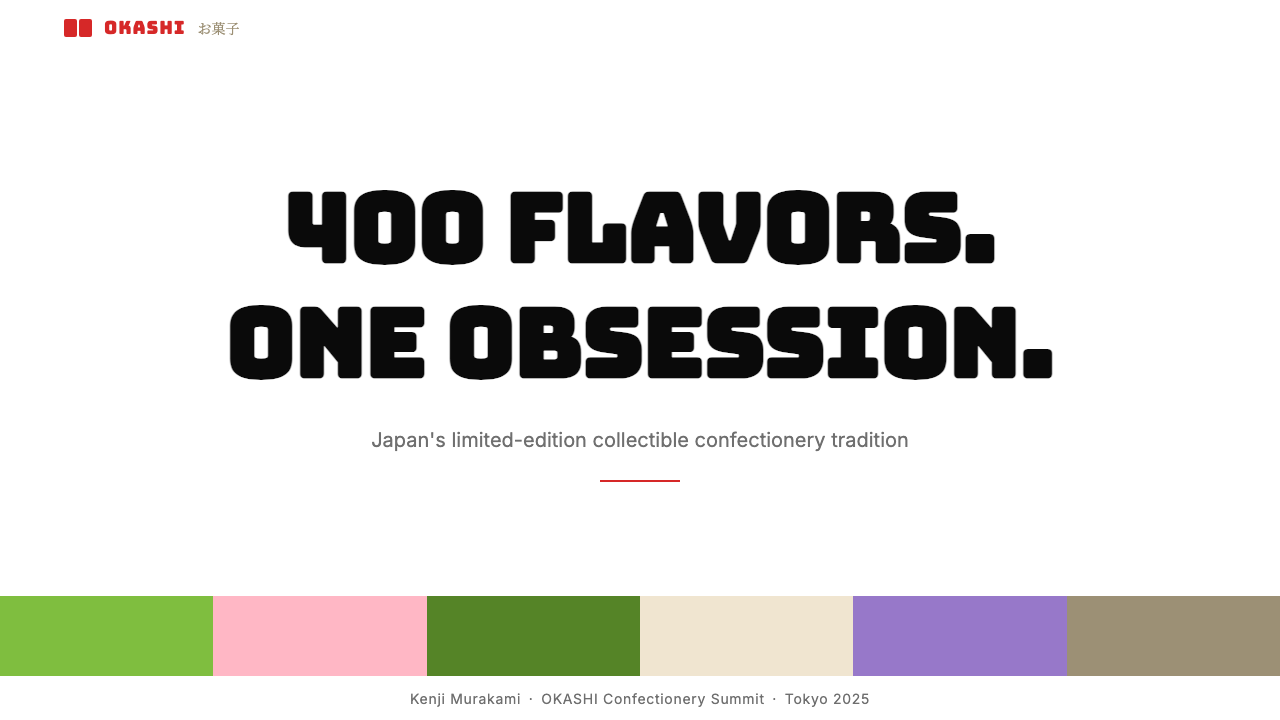Kit Kat Japan Collector 设计风格用在幻灯片 · 封面上