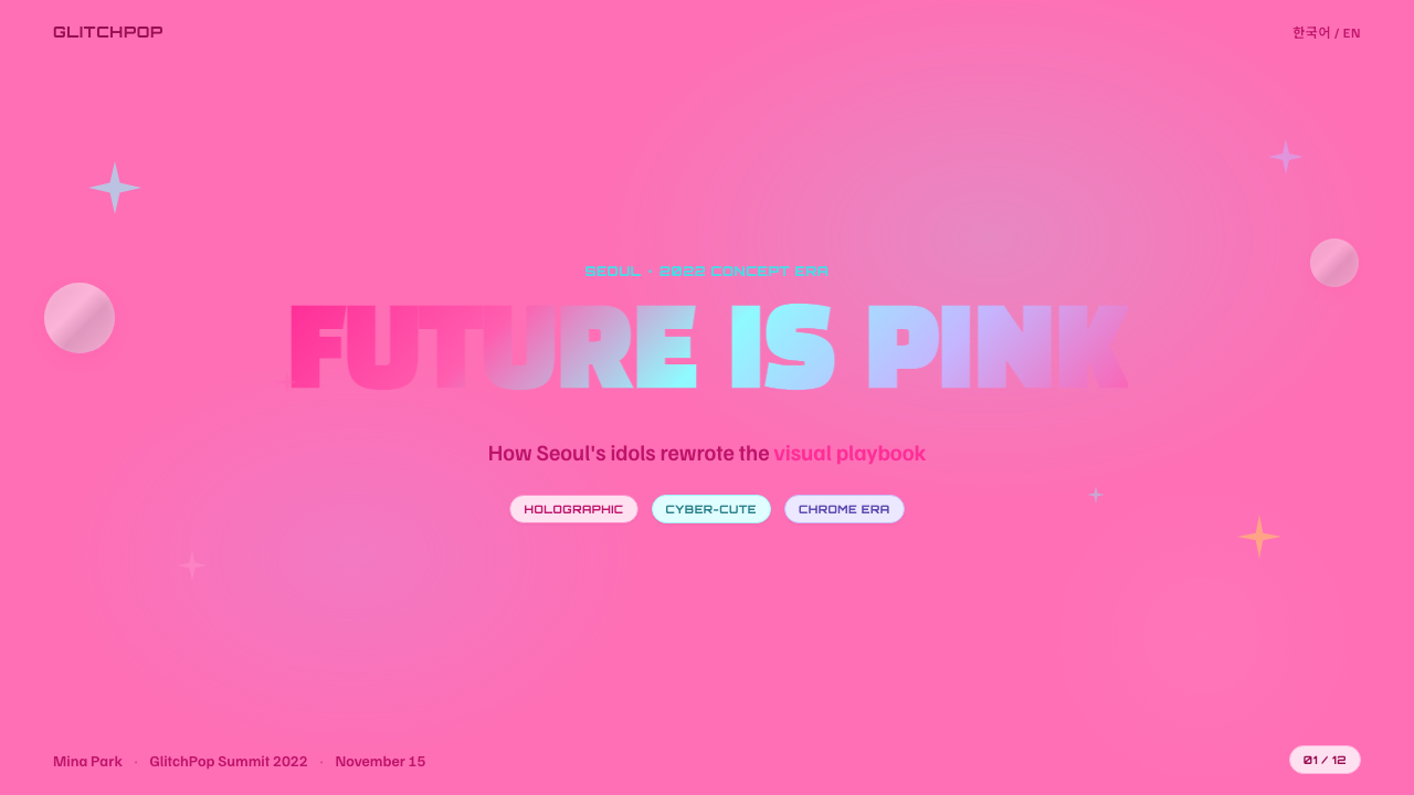 K-Pop Y2K Seoul design style applied to a Slide · cover
