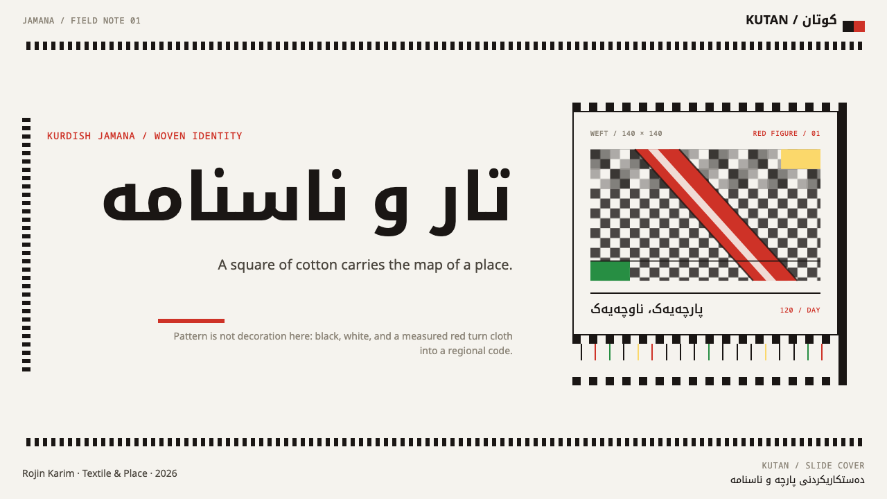 Kurdish Jamana design style applied to a Slide · cover
