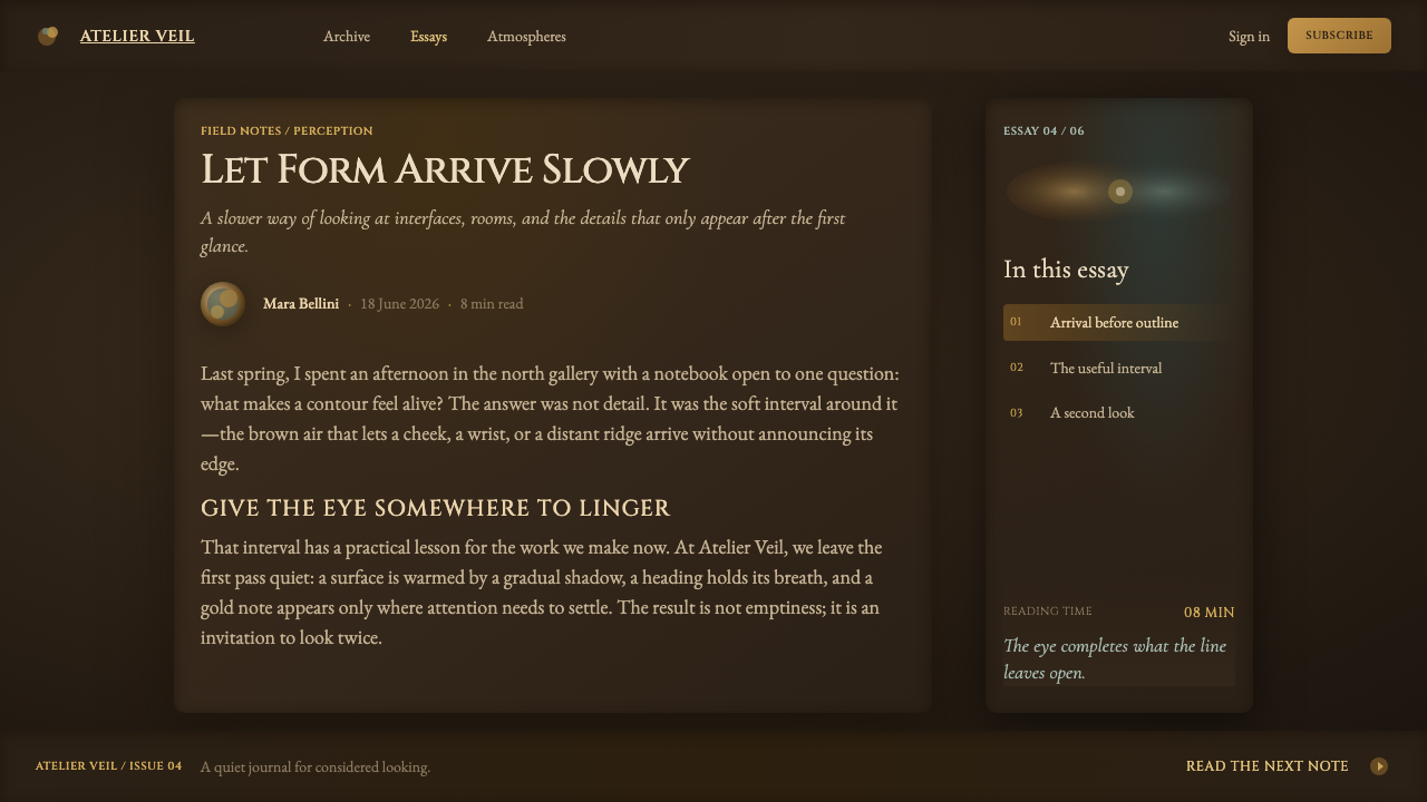 Leonardo — Mona Lisa (1503) design style applied to a Article page