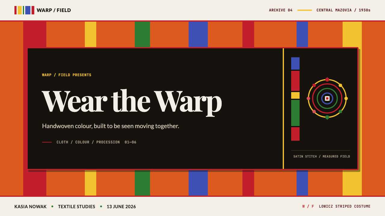 Łowicz Striped Costume design style applied to a Slide · cover