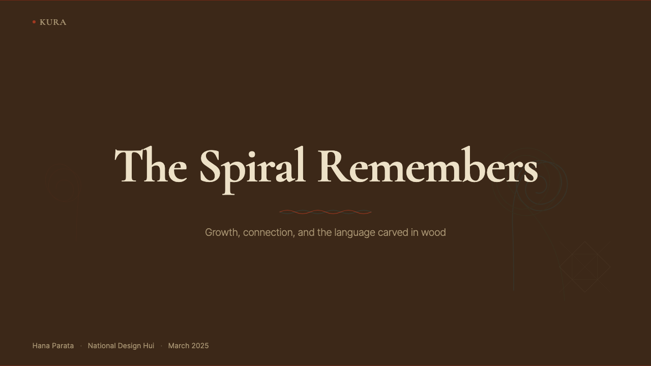 Māori Koru Spiral (Aotearoa) design style applied to a Slide · cover