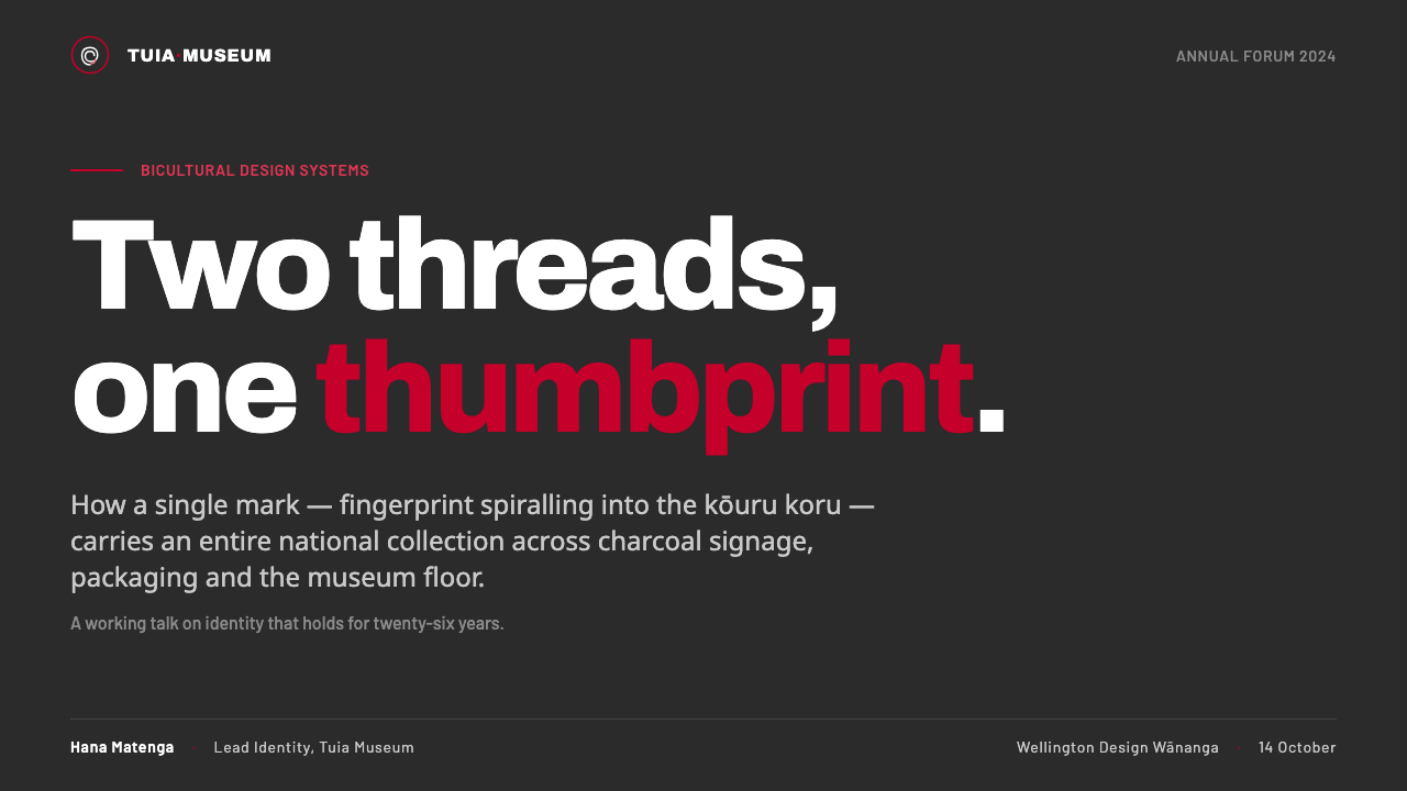 Te Papa Aotearoa Modern 设计风格用在幻灯片 · 封面上