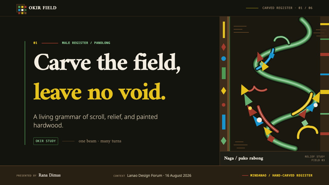 Maranao Okir design style applied to a Slide · cover