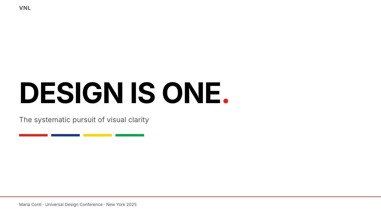 Massimo Vignelli NYC 设计风格用在幻灯片 · 封面上