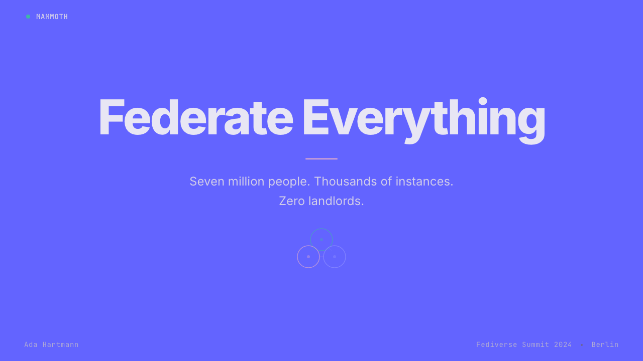 Mastodon Fediverse design style applied to a Slide · cover