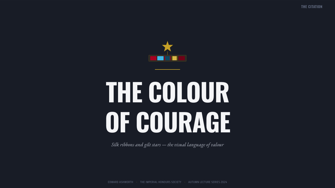 Medal Ribbon Bar design style applied to a Slide · cover