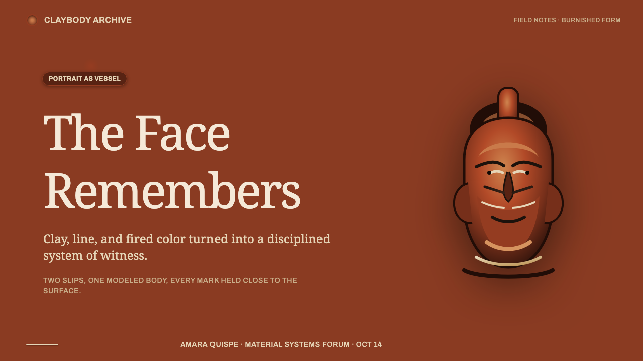 Moche Portrait Vessel design style applied to a Slide · cover