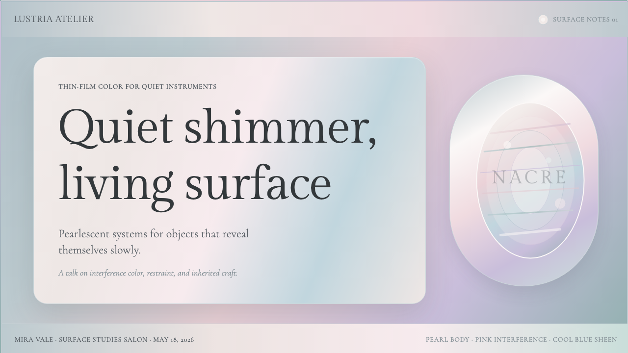 Mother-of-Pearl Nacre design style applied to a Slide · cover