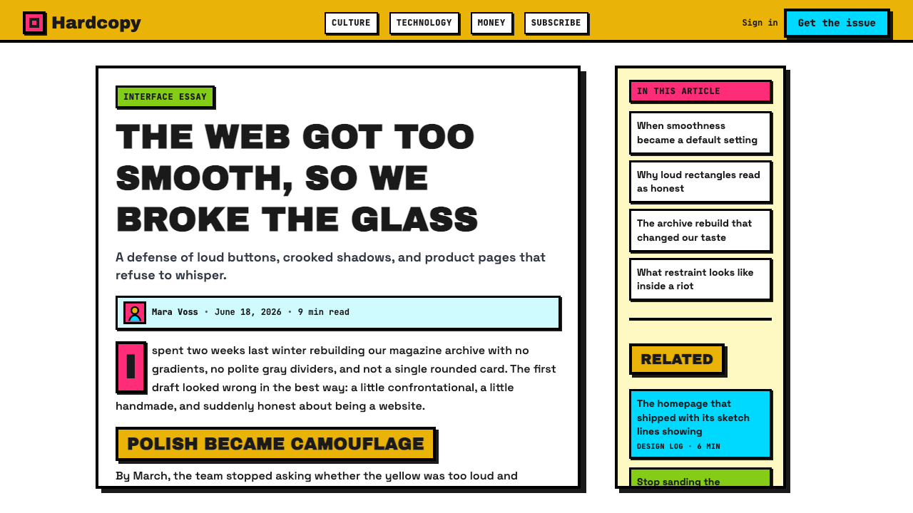 Neubrutalist Web Design 设计风格用在文章页上