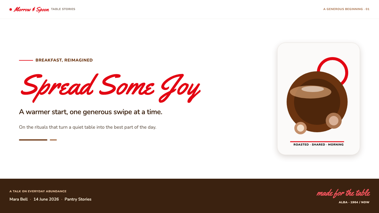 Nutella (1964) design style applied to a Slide · cover