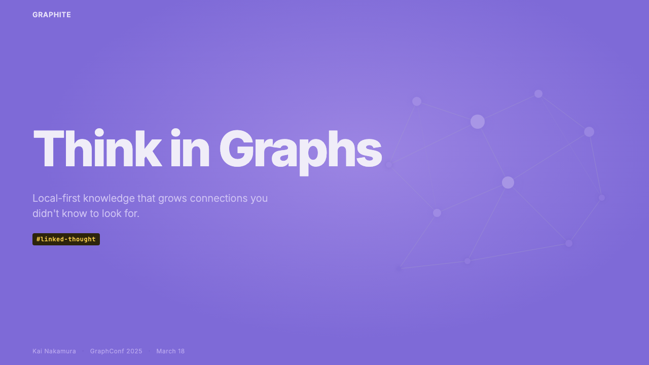 Obsidian Knowledge Graph design style applied to a Slide · cover