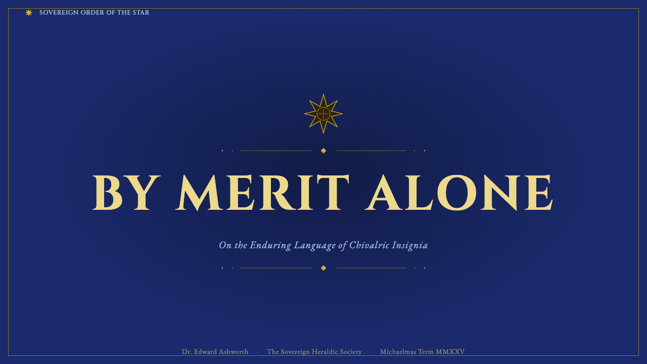 Order of Chivalry Star design style applied to a Slide · cover