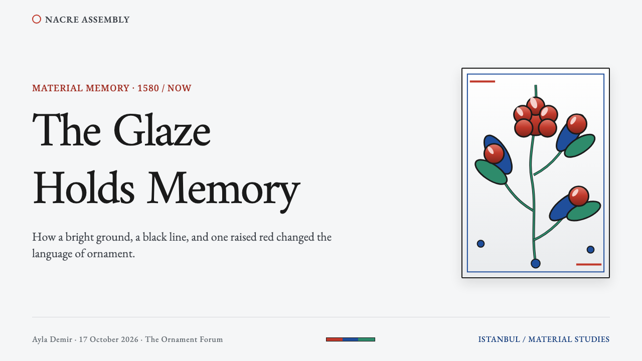 İznik Carnation Panel design style applied to a Slide · cover