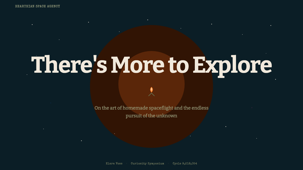 Outer Wilds design style applied to a Slide · cover