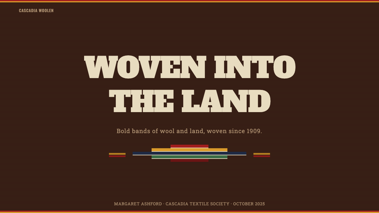 Pendleton Wool Blanket design style applied to a Slide · cover