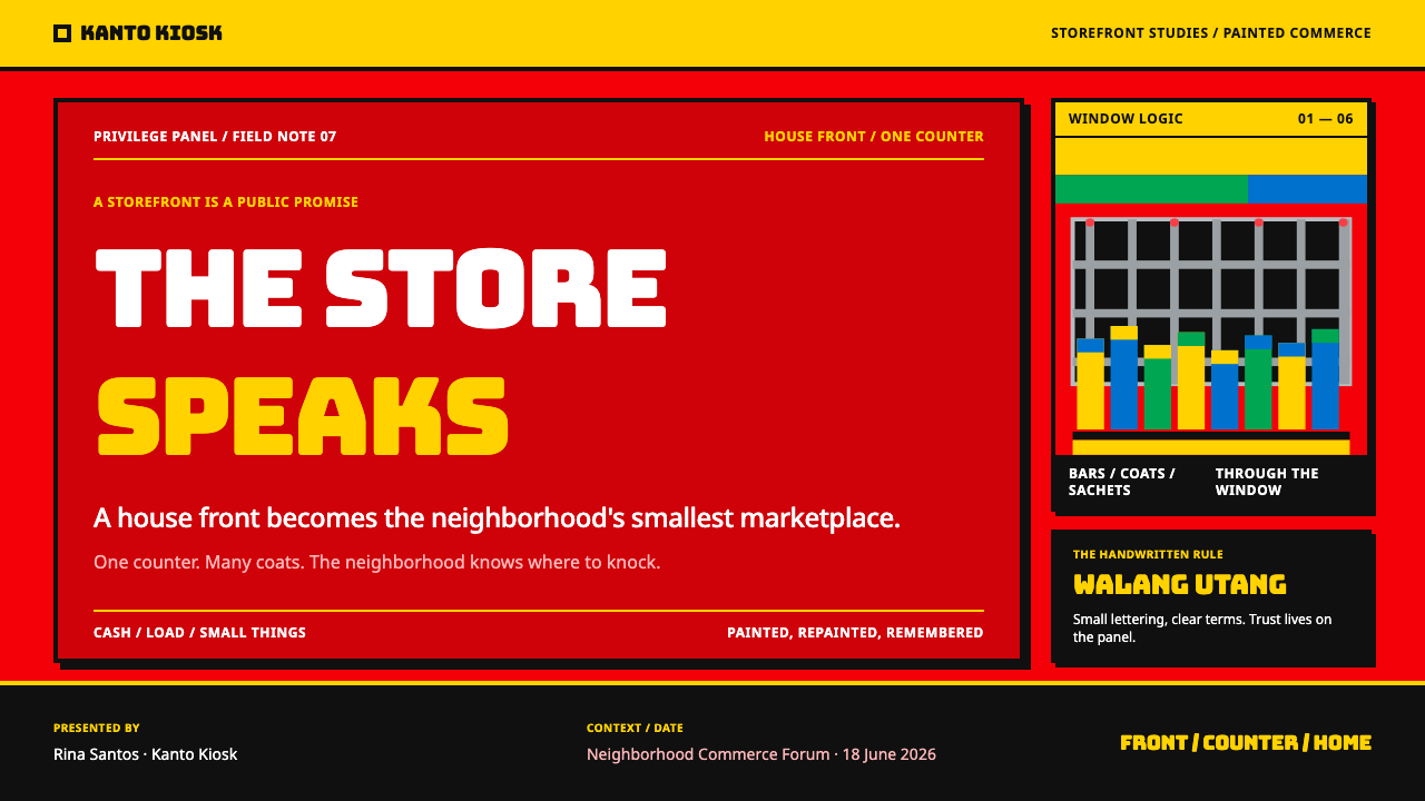Sari-Sari Store Front design style applied to a Slide · cover