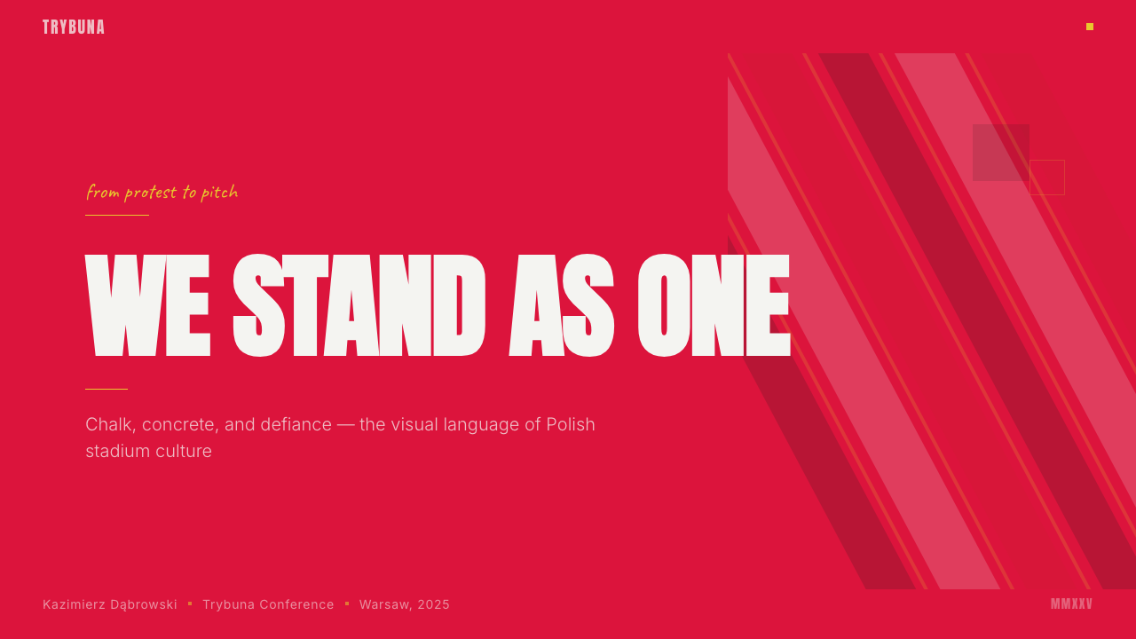 Polish Solidarity Stadium Graphic design style applied to a Slide · cover