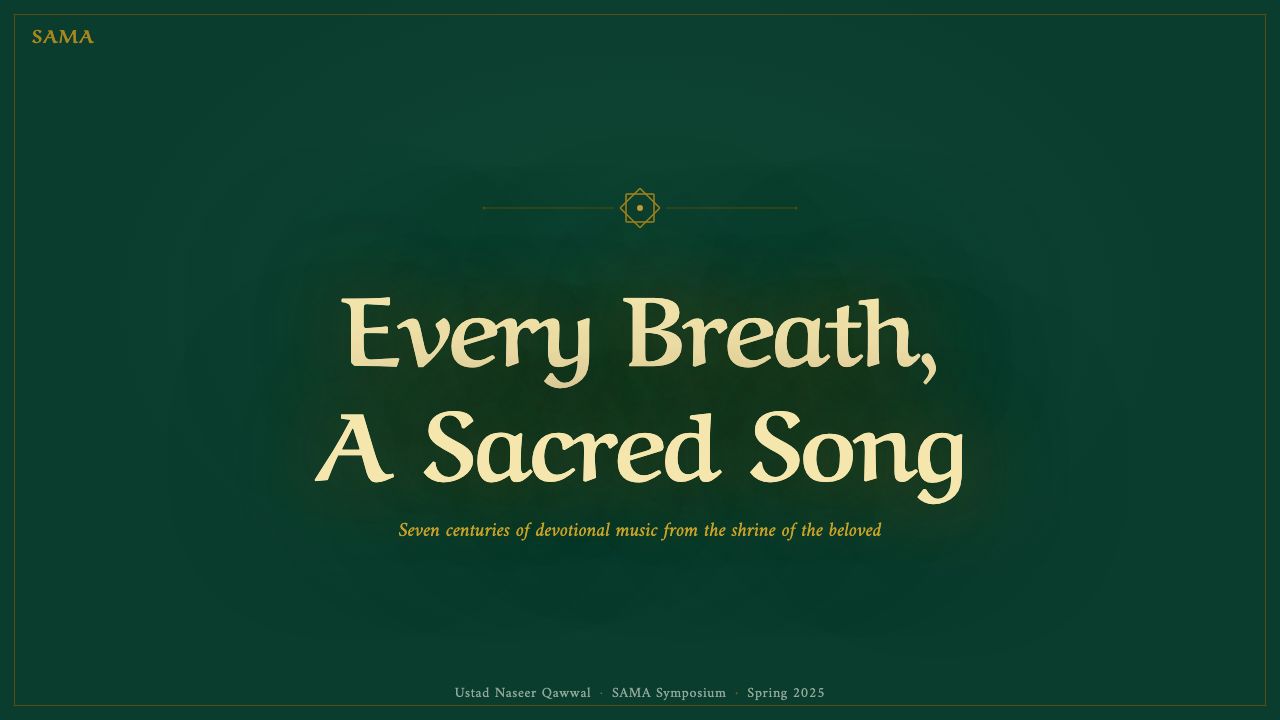 Qawwali Devotional design style applied to a Slide · cover