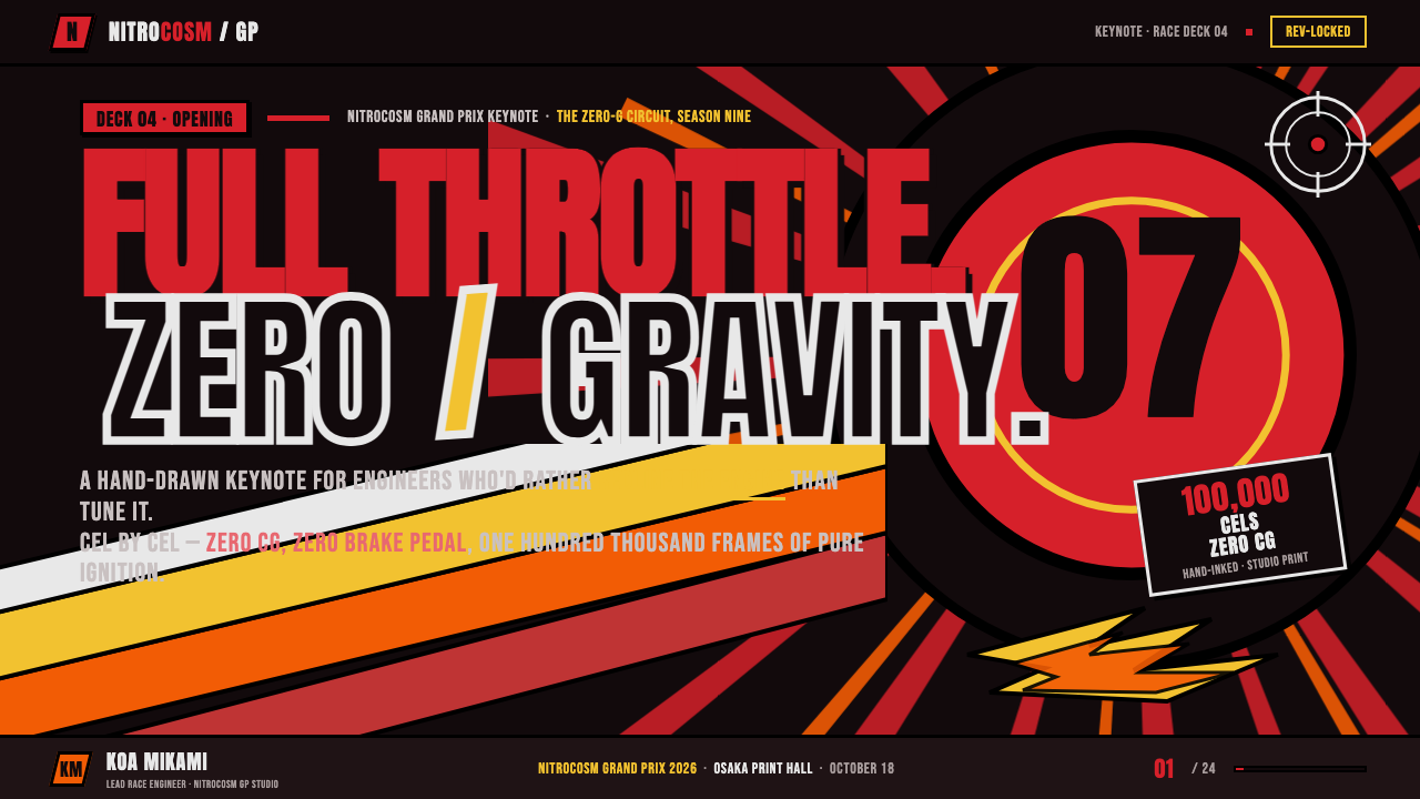 Redline Space Race design style applied to a Slide · cover