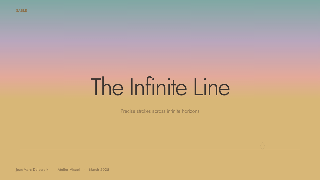 Sable (Mœbius) design style applied to a Slide · cover