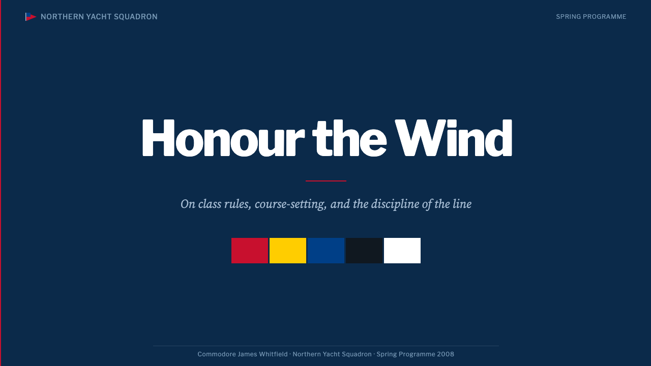 Sailing Regatta design style applied to a Slide · cover
