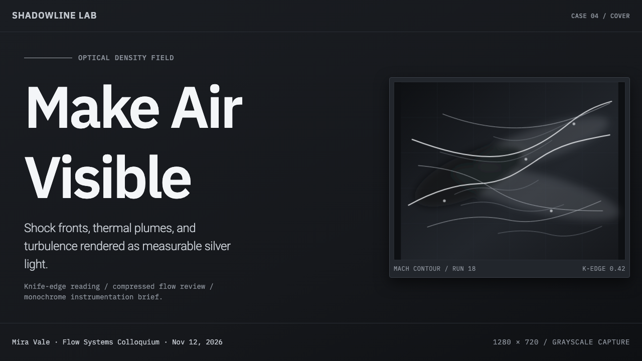Schlieren Shadowgraph design style applied to a Slide · cover